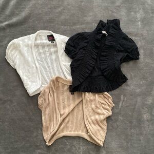 Bundle of 3 light weight cropped cover ups